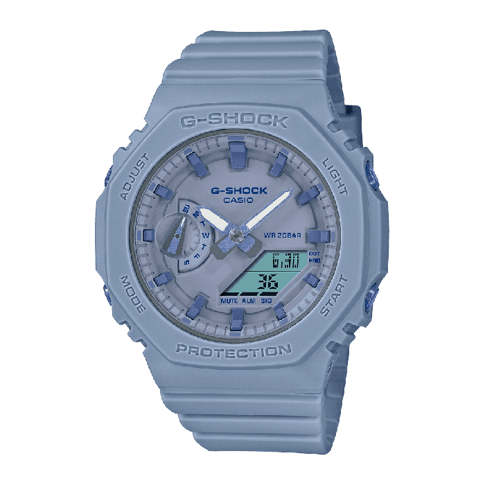 Casio G-Shock 簡約輕薄 純色時尚 深海藍 八角形錶殼 GMA-S2100BA-2A2 