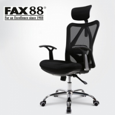FAX88 Sihoo 人體工學電腦椅 家用網椅轉椅電競椅 職員辦公椅會議護腰M16 滑輪型+扶手+頭枕黑色