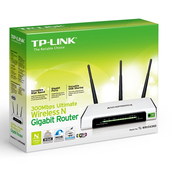 Ts0283 Router TP-Link TL-WR1043ND 300M 3T3R Wireless N Gigabit Router 三天線可拆 USBx1 ...