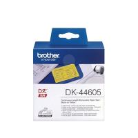 Brother DK-44605 可移除紙質標籤帶 62mmx30M  黃底黑字