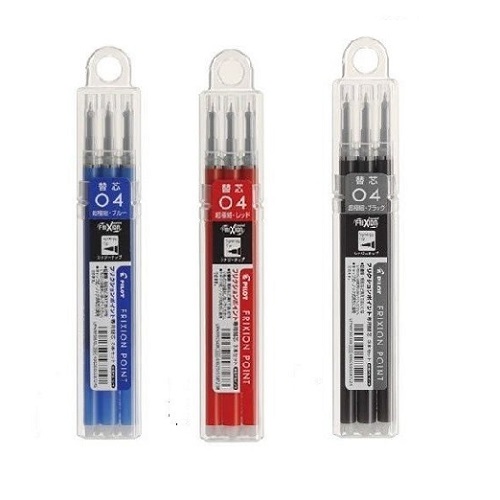 Pilot Frixion 按掣擦得甩筆 0.4 替芯 LFPKRF-30S4 3支裝