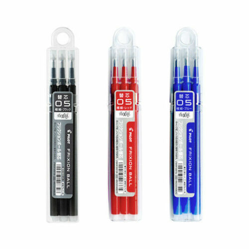 Pilot Frixion 按掣擦得甩筆0.5替芯 LFBKRF-30EF 3支裝BLS-FR5 魔擦筆芯