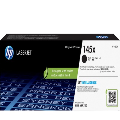 HP 145X LaserJet 高打印量黑色原廠碳粉匣 W1450X