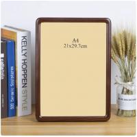 A4圓角黑胡桃木色相架掛牆座台兩用相框 內頁210X297mm