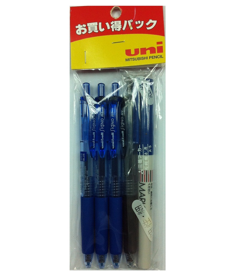 Uni UMN-138  0.38   4支裝送贈品  按掣啫喱筆套裝
