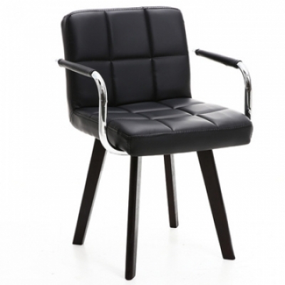 A100 書房椅 電腦椅 辦公椅 實木布藝 114669 黑色PU