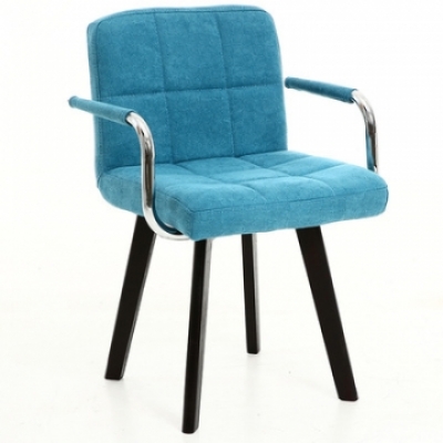 A100 書房椅 電腦椅 辦公椅 實木布藝 114669 湖水藍