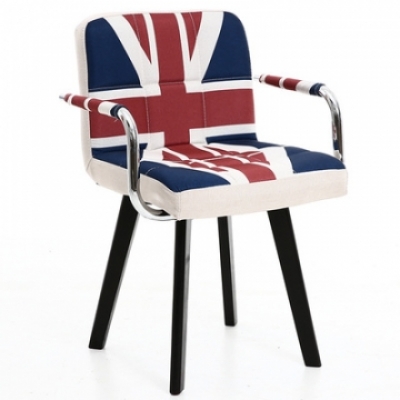 A100 書房椅 電腦椅 辦公椅 實木布藝 114669 米字旗