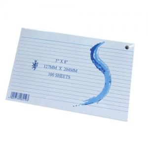 5吋 x 8吋 行咭 有孔 100張