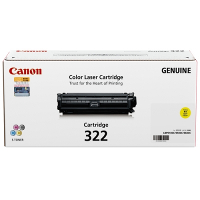 Canon Cartridge-322Y  原裝  Laser Toner  7.5K - Yellow For LBP9100CDN