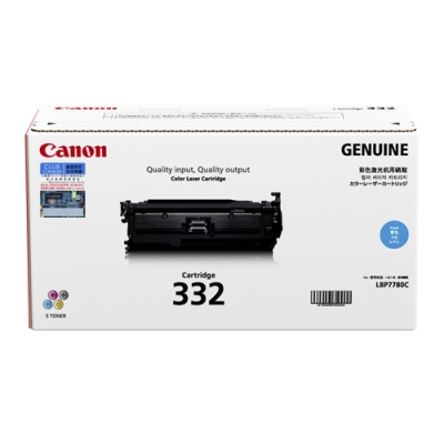 Canon Cartridge-332C  原裝  Laser Toner  6.4K  - Cyan For LBP-7780CX