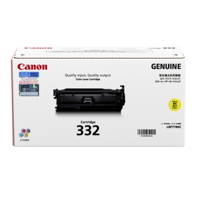 Canon Cartridge-332Y  原裝  Laser Toner  6.4K  - Yellow For LBP-7780CX