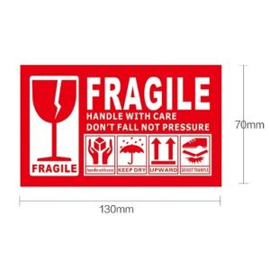 FRAGILE 易碎品標簽貼紙 130 x70mm 100個裝